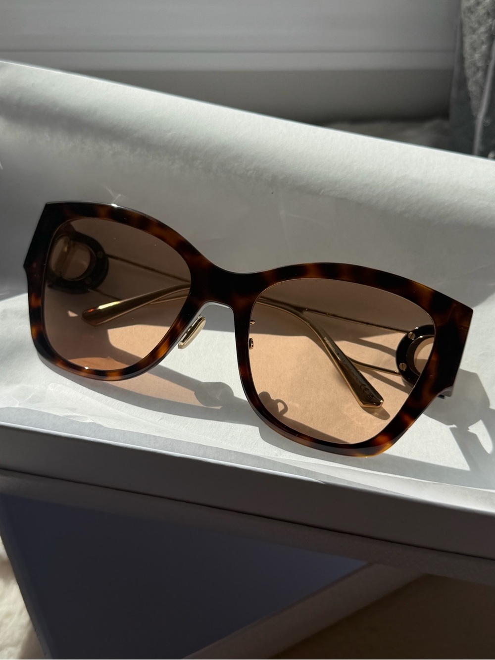 New Dior Tortoiseshell Frame Brown Lens Sunglasses